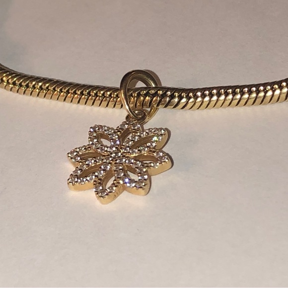 Pandora Solid 14k Lace Botanique Flower Charm Dangle G585 Ale - Picture 8 of 9